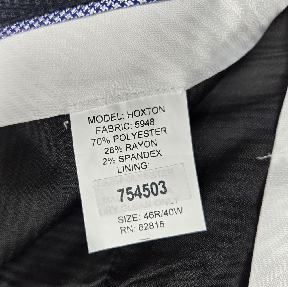 Savile Row Co. Hoxton Check Suit Dress Pants - Picture 8 of 9
